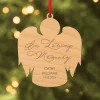 In Loving Memory Angel Laser Cut Wood Ornament