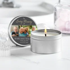 In Loving Memory Multi Photo Canister Candle
