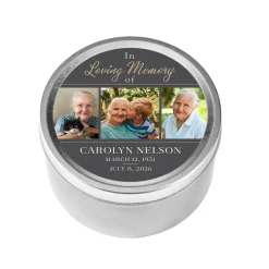 In Loving Memory Multi Photo Canister Candle