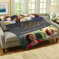 In Loving Memory Photo Plush Blanket