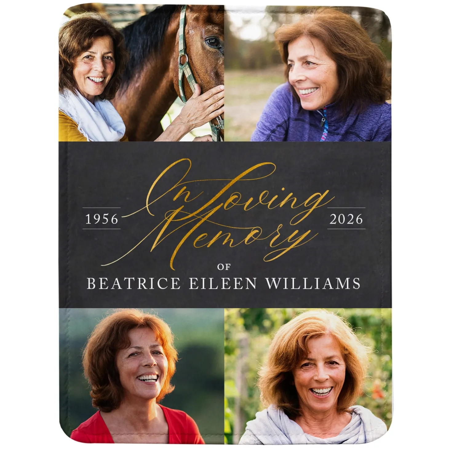 In Loving Memory Photo Plush Blanket