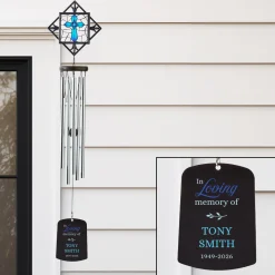 In Loving Memory Stained Glass Wind Chime