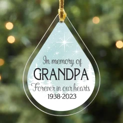 In Memory of Teardrop Ornament