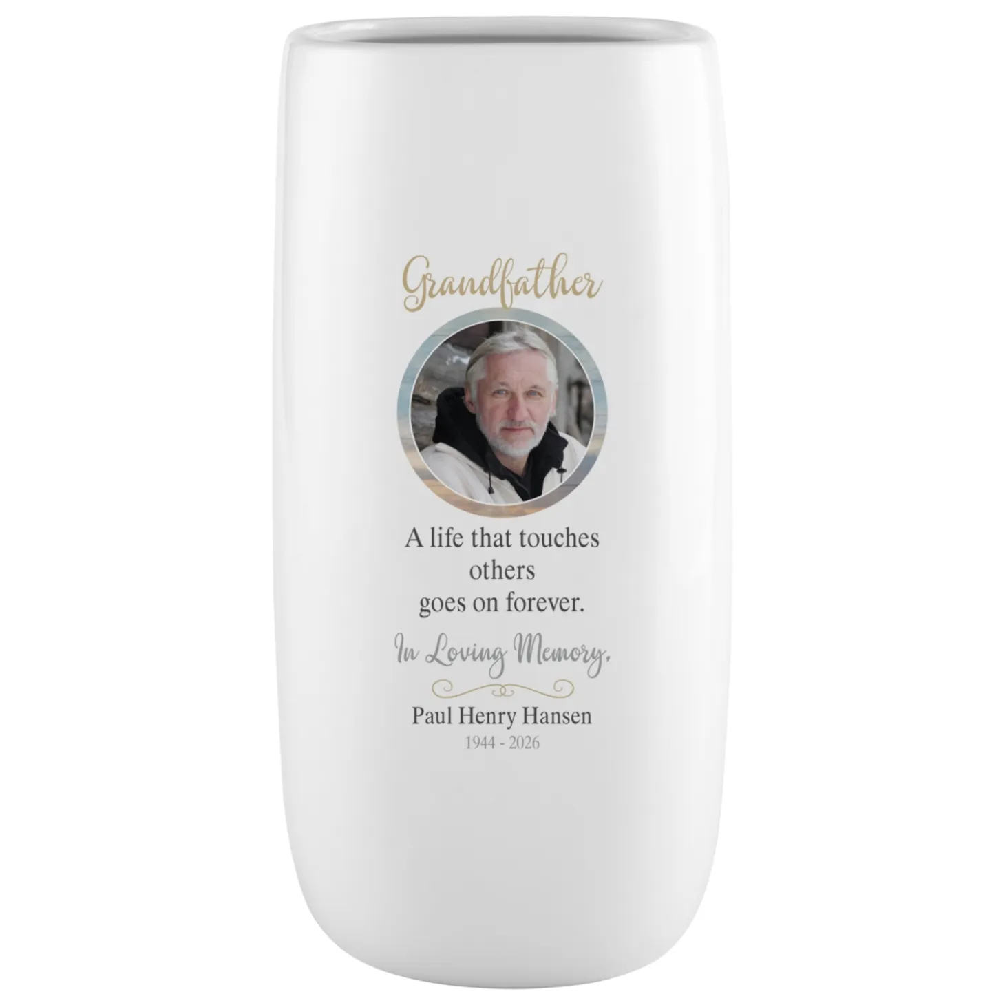 In Memory Photo Vase