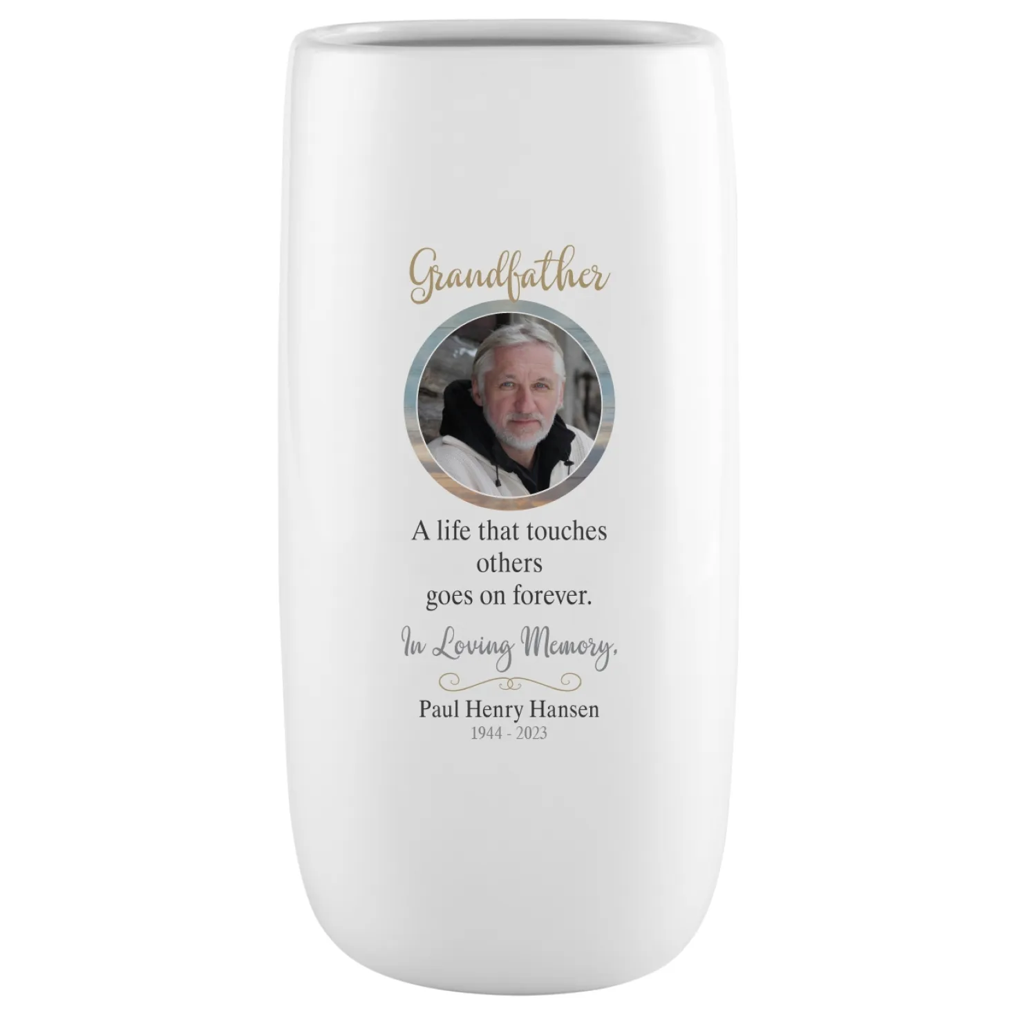 In Memory Photo Vase