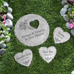 In Our Hearts Sympathy Garden Stones