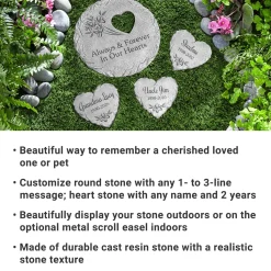 In Our Hearts Sympathy Garden Stones
