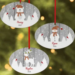 It's a White Christmas Oval Ornament