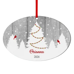 It's a White Christmas Oval Ornament