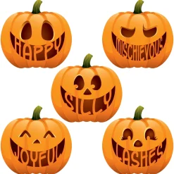 Jack-o-Lantern Pumpkin Half Round Doormat