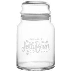 Jelly Bean Stash Glass Treat Jar