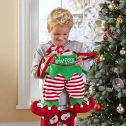 Jingle Bell Elf Pants Personalized Stocking