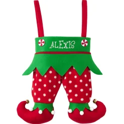 Jingle Bell Elf Pants Personalized Stocking