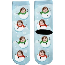 Jolly Snowman Photo Socks