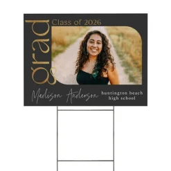 Journey Complete Graduation Photo Yard Sign