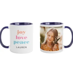 Joy Love Peace Photo Mug