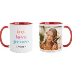 Joy Love Peace Photo Mug
