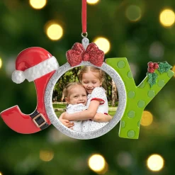 Joy Photo Ornament