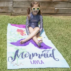 Just a Mermaid Beach Towel