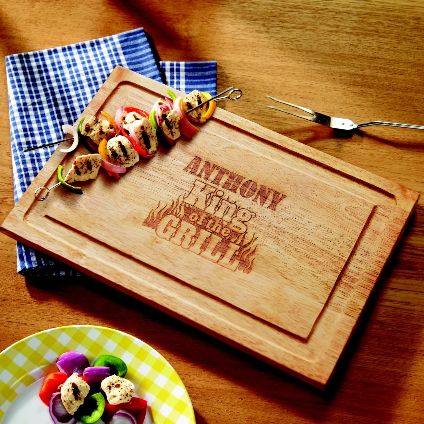King of the Grill Maple Wood Cutting Board