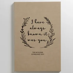 Knew It Was You Leather Wall Art