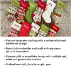 Knit Snowflake/Knit Argyle Stocking Collection