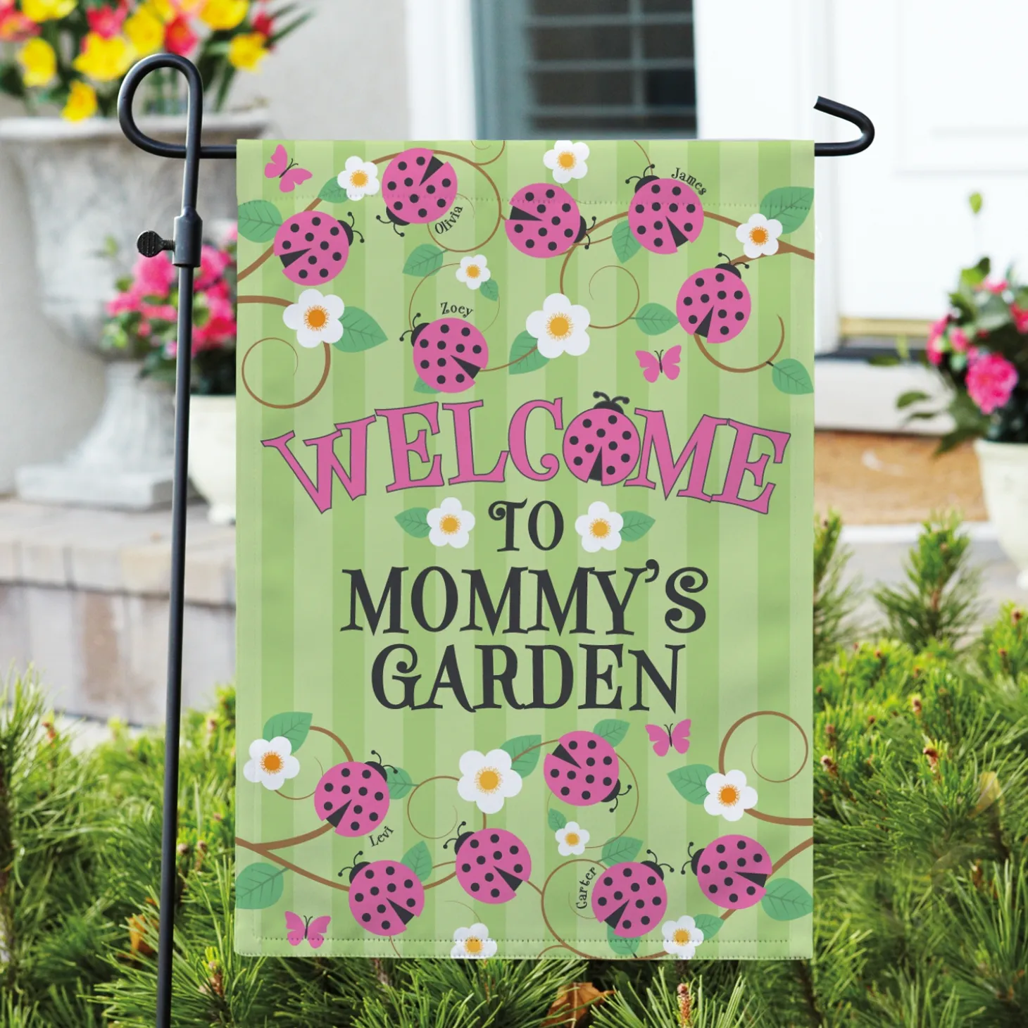Lady Bug Garden Flag