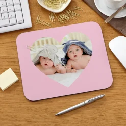 Large Heart Photo Mouse Pad