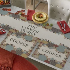 Leafy Pumpkins Table Runner & Placemats