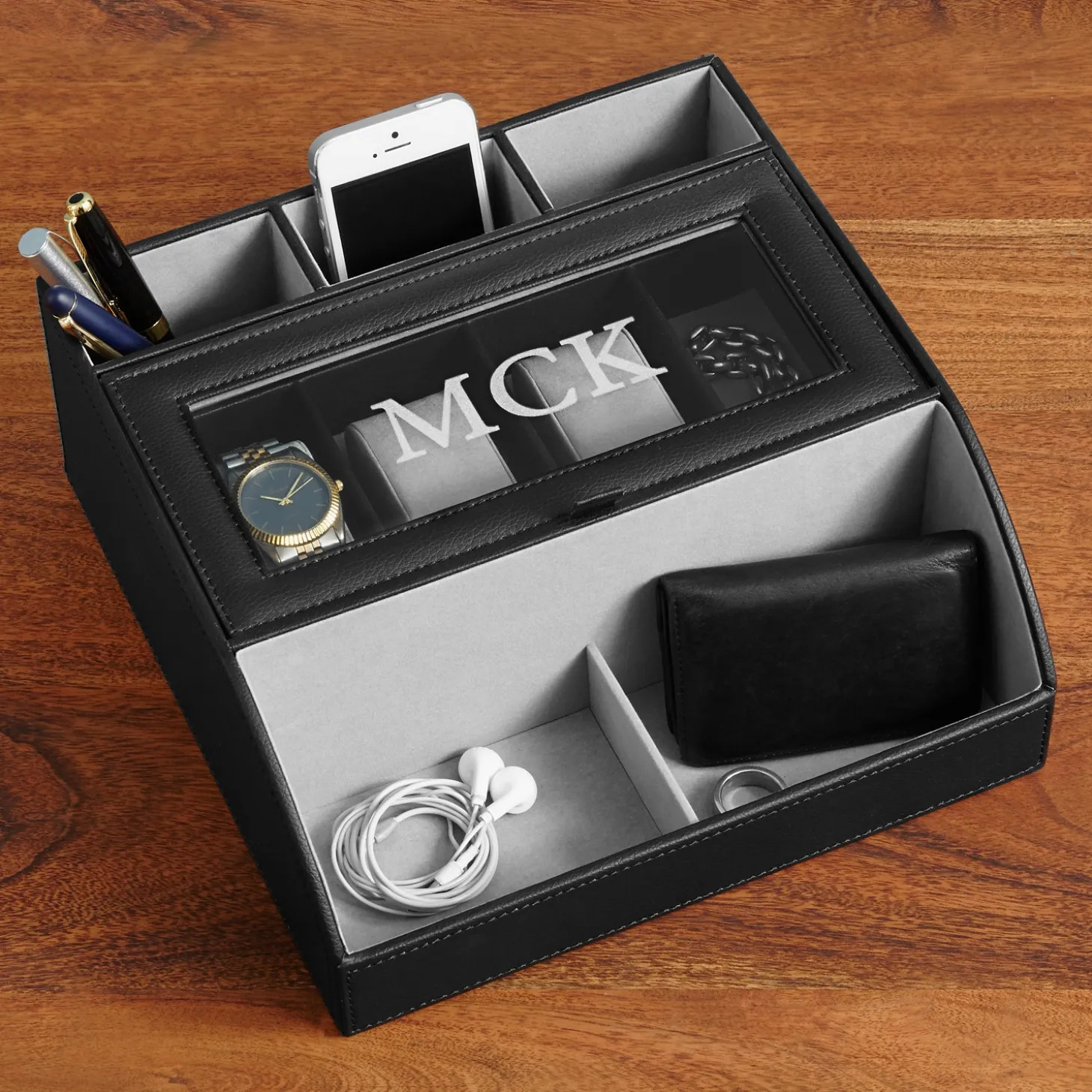 Leather Charging Station Valet