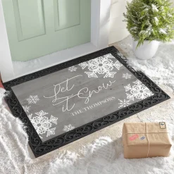 Let It Snow Snowflake Doormat