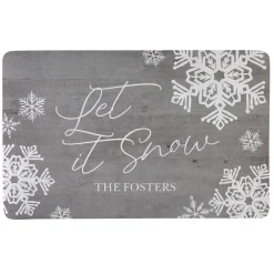 Let It Snow Snowflake Doormat