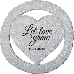 Let Love Grow Encircled Heart Garden Stone