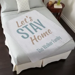 Let's Stay Home Plush Blanket