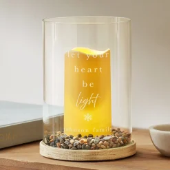 Let Your Heart Be Light Hurricane LED Candle