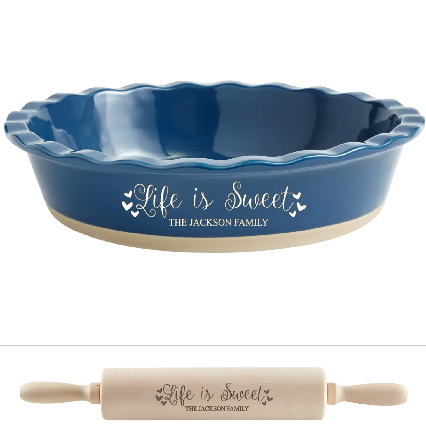 Life Is Sweet Stoneware Pie Dish