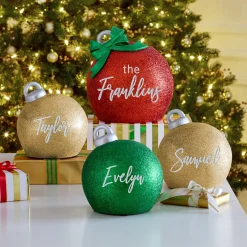 Light-Up Custom Name Glitter Tabletop Ornament