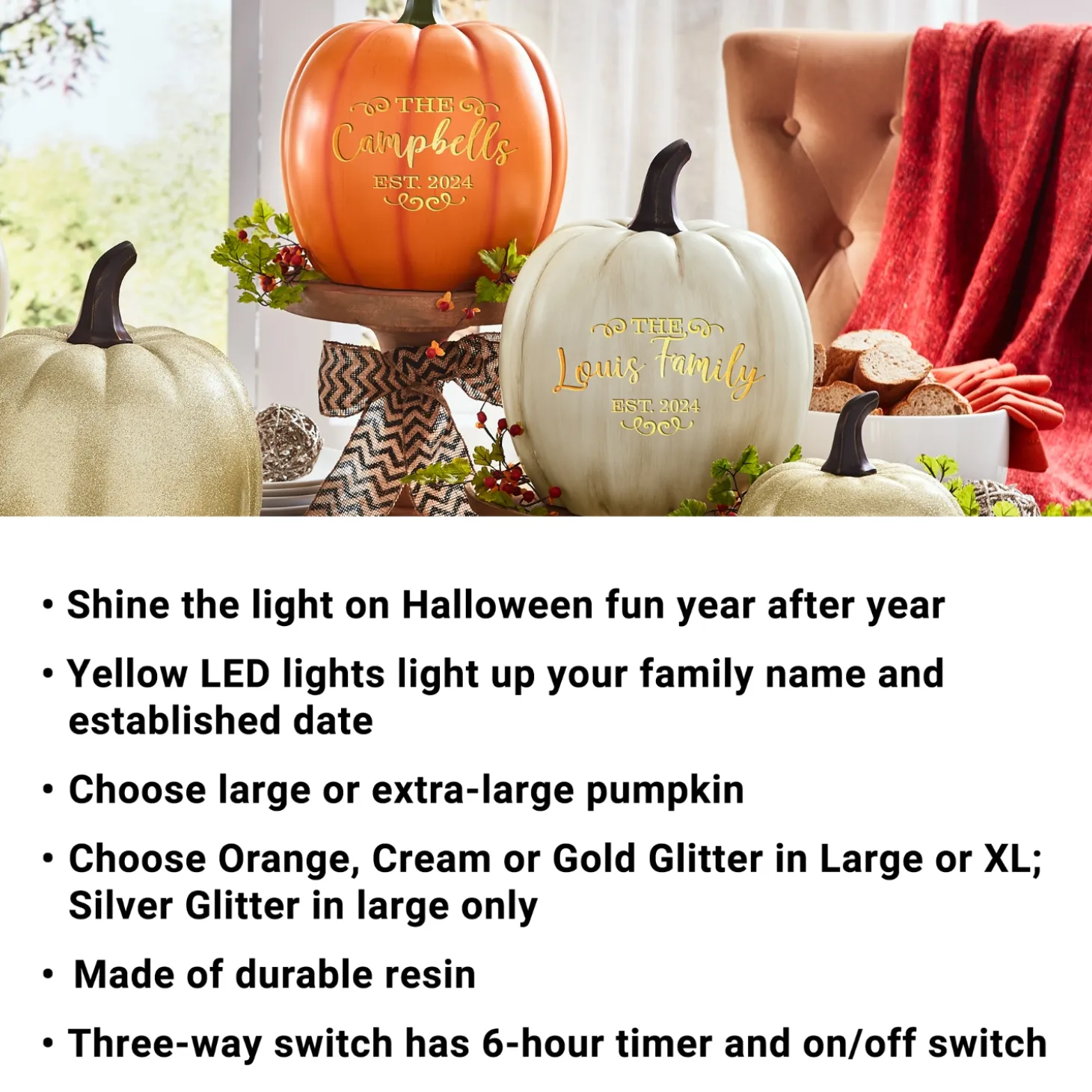 Light-Up Established Pumpkin