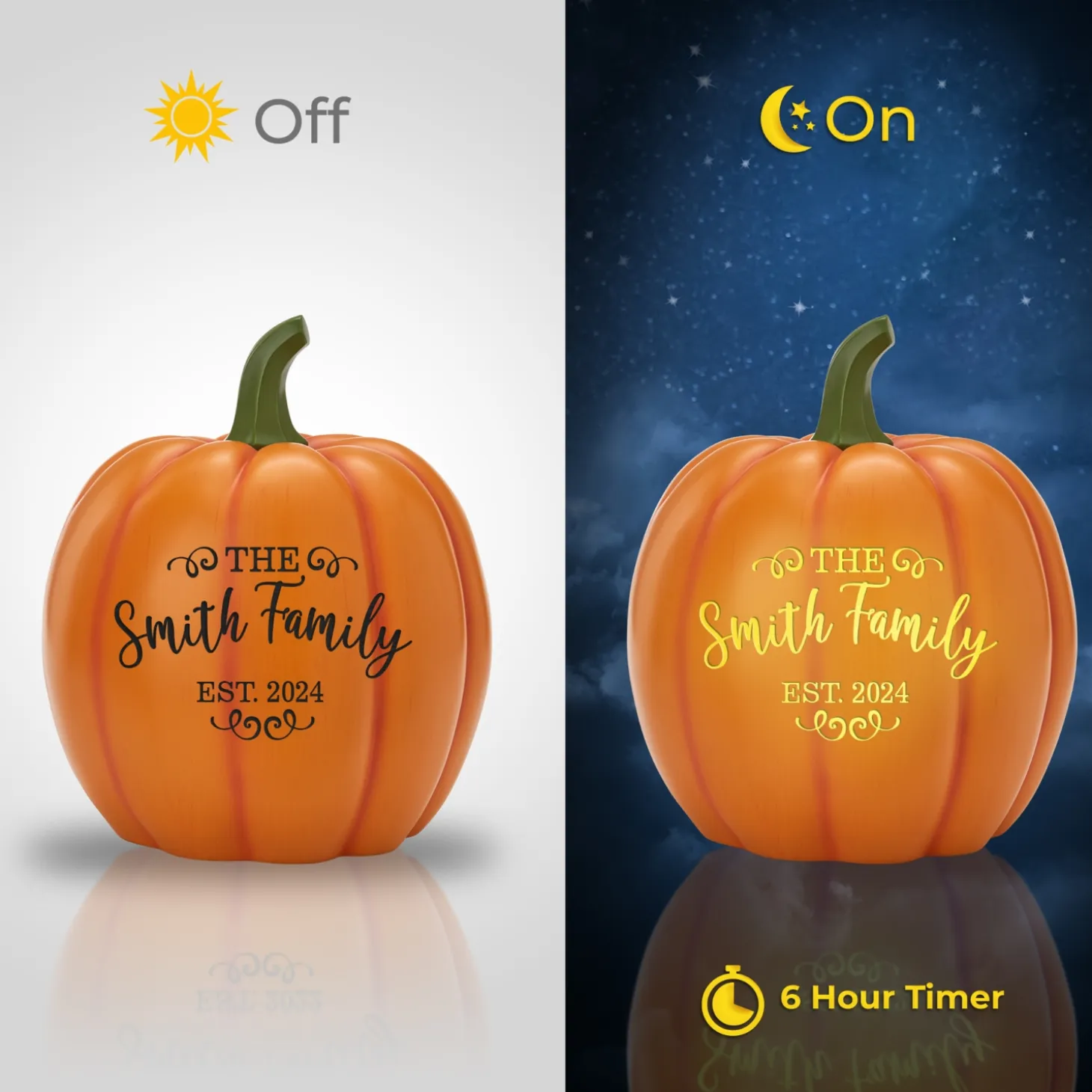 Light-Up Established Pumpkin