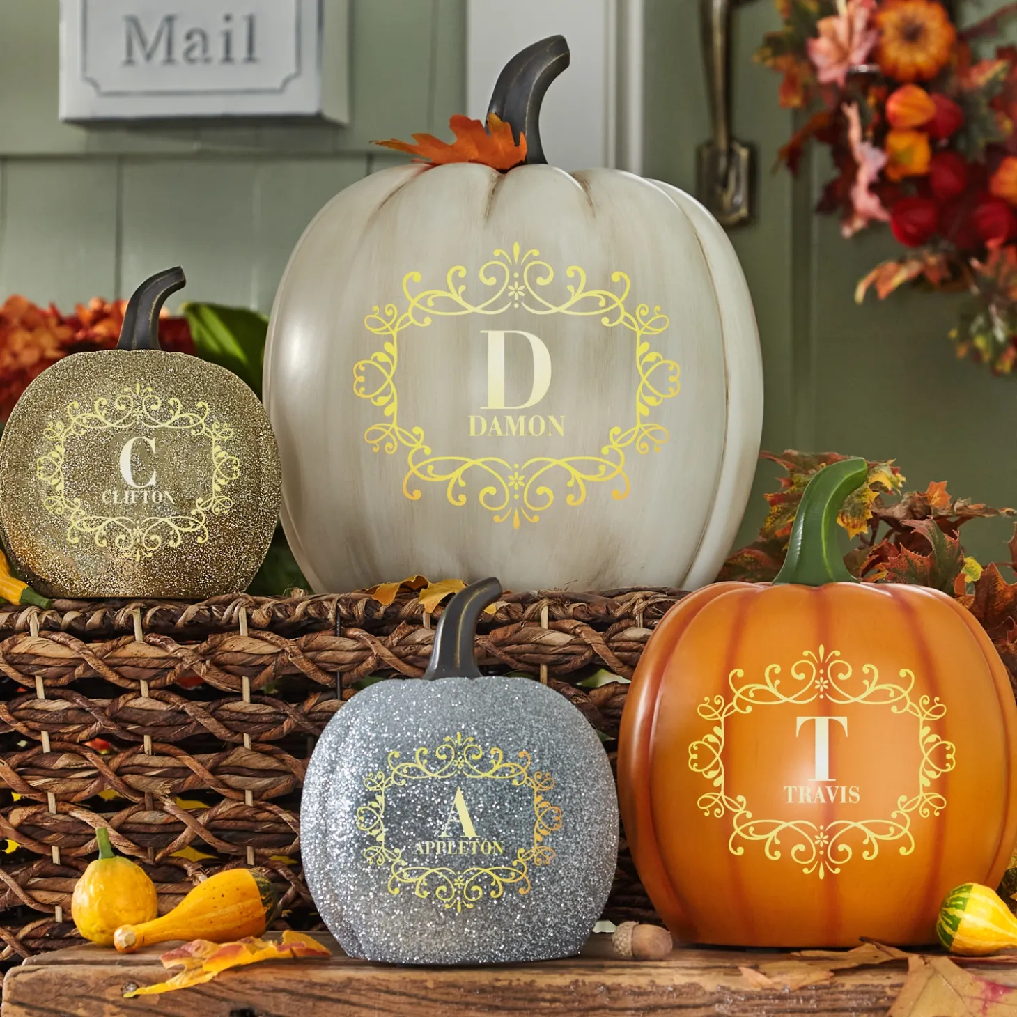 Light-Up Family Name Pumpkin