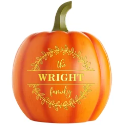 Light-Up Floral Circle Pumpkin