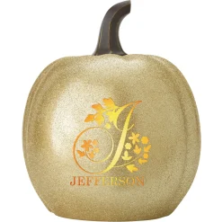 Light-Up Floral Name Pumpkin