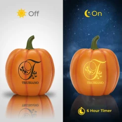 Light-Up Floral Name Pumpkin