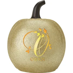 Light-Up Floral Name Pumpkin