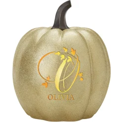 Light-Up Floral Name Pumpkin