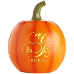 Light-Up Floral Name Pumpkin