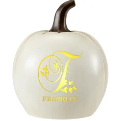 Light-Up Floral Name Pumpkin