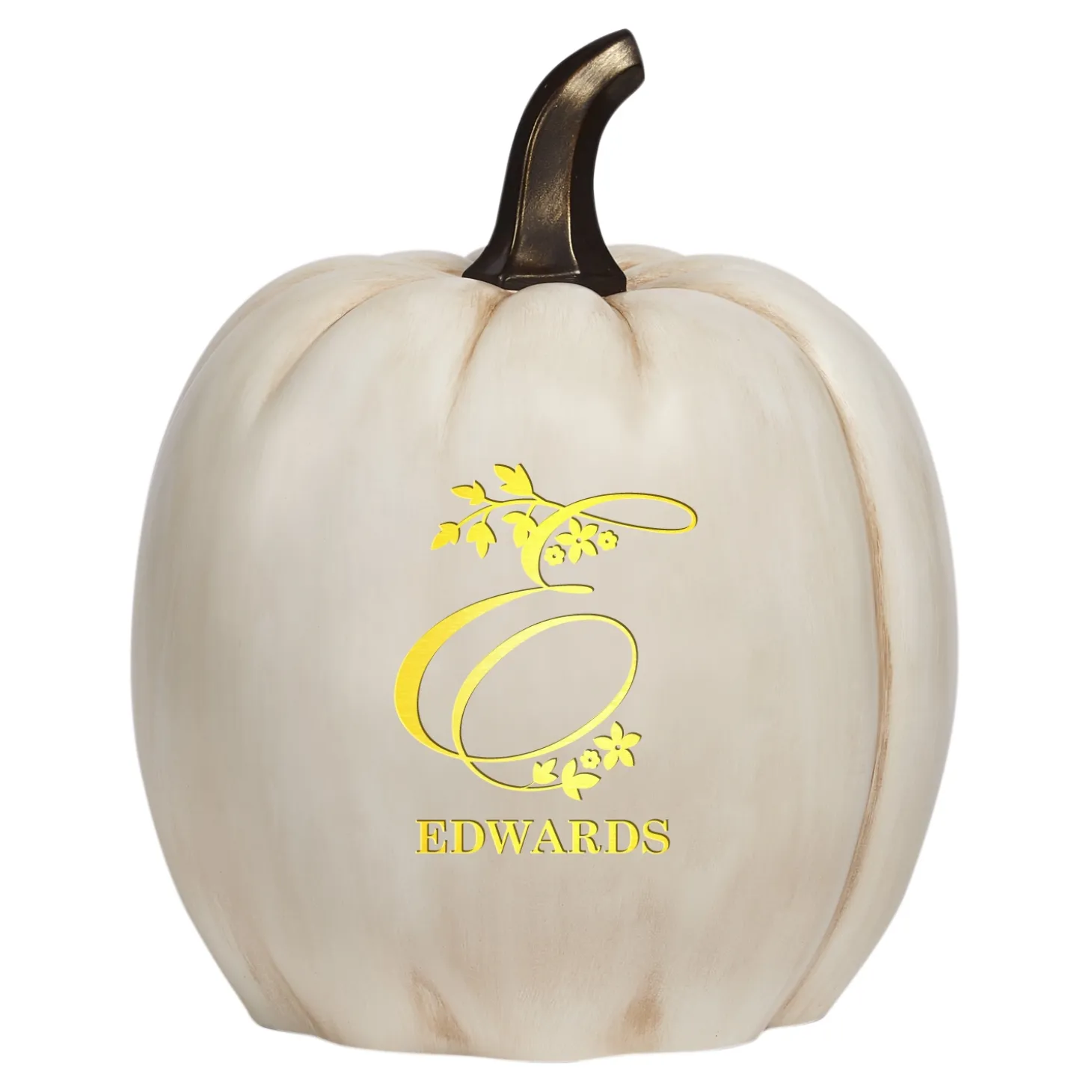Light-Up Floral Name Pumpkin