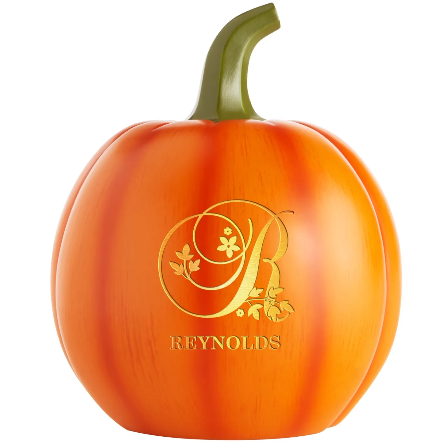 Light-Up Floral Name Pumpkin