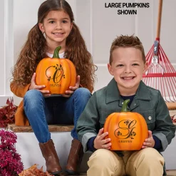 Light-Up Floral Name Pumpkin